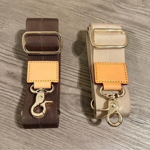 NWOT Brown and Tan Adjustable Bag Straps (2)